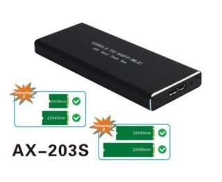 Gaveta para HD SSD M.2 Satellite AX-203S USB3.0